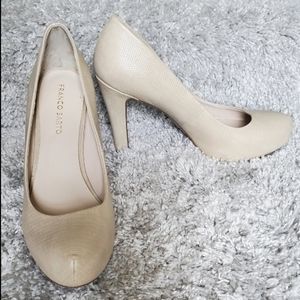 Franco Sarto Beige Heels